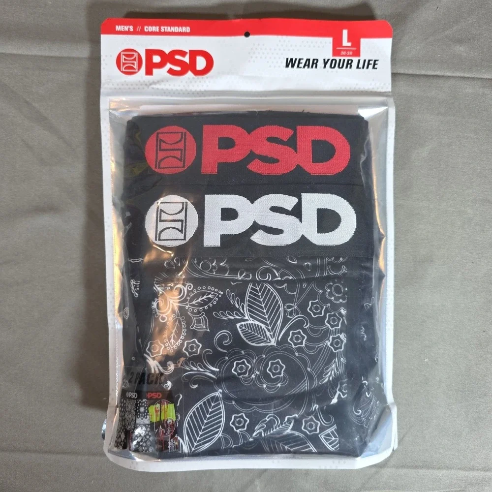PSD Men's Bandana Hype Print Boxer Briefs  Size Large Core Standard